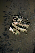 Epaves de bateaux vues de haut. © Guillaume Plisson / Plisson La Trinité / AA00036 - Nos reportages photos - Environnement