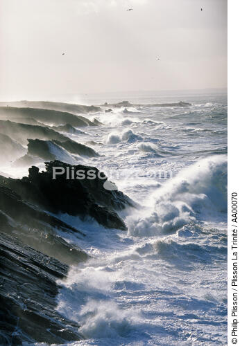 Tempête sur la Côte sauvage de Quiberon - © Philip Plisson / Plisson La Trinité / AA00070 - Photo Galleries - Environment