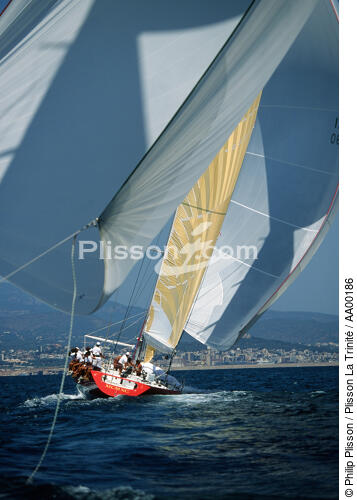 Le Course Maxi toutes voiles dehors. - © Philip Plisson / Plisson La Trinité / AA00186 - Photo Galleries - Maxi-monohull Racing Yacht