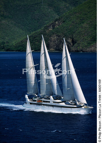 Le Ponant sous voile - © Philip Plisson / Plisson La Trinité / AA00169 - Photo Galleries - Maritime transport