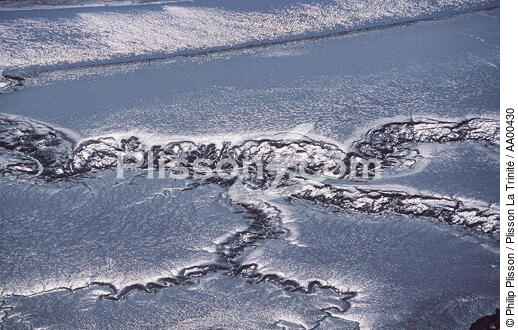 Ruisselets fantasques dans l'Aber-Wrac'h à marée basse. - © Philip Plisson / Plisson La Trinité / AA00430 - Nos reportages photos - Paysage littoral