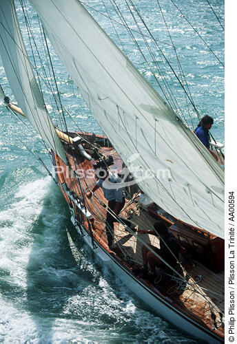 Ketch au près. - © Philip Plisson / Plisson La Trinité / AA00594 - Nos reportages photos - Elément d'un bateau