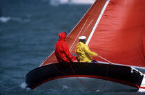 Equipage d'un voilier en manoeuvre. © Philip Plisson / Plisson La Trinité / AA00622 - Nos reportages photos - Voile tradition