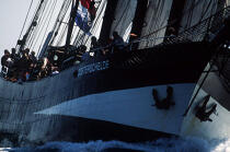 Proue de l'Oosterschelde. © Guillaume Plisson / Plisson La Trinité / AA00647 - Nos reportages photos - Elément d'un bateau