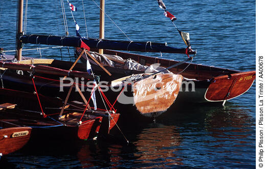 Canots aux mouillage à la Trinité sur mer. - © Philip Plisson / Plisson La Trinité / AA00678 - Photo Galleries - Mooring