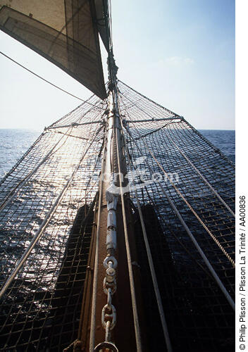 Bout-dehors de l'Esmeralda. - © Philip Plisson / Plisson La Trinité / AA00836 - Nos reportages photos - Les grands voiliers
