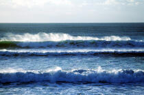 Déferlement des vagues sur le littoral. © Philip Plisson / Plisson La Trinité / AA00956 - Nos reportages photos - Environnement