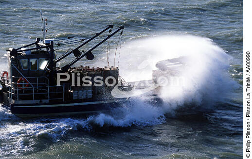 Ponton ostréicole en mleine mer. - © Philip Plisson / Plisson La Trinité / AA00990 - Nos reportages photos - Activité maritime