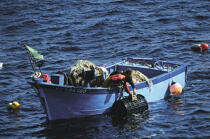 Pêcheurs sur un caseyeur. © Philip Plisson / Plisson La Trinité / AA01039 - Nos reportages photos - Vue non aérienne