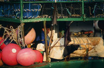 Bouées, casiers... © Philip Plisson / Plisson La Trinité / AA01057 - Photo Galleries - Lobster pot