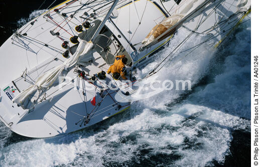 Votre nom autour du monde pendant le Vendée Globe Challenge. - © Philip Plisson / Plisson La Trinité / AA01246 - Photo Galleries - Maxi-monohull Racing Yacht
