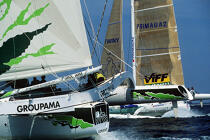 Groupama et Primagaz au Trophée des multicoques. © Guillaume Plisson / Plisson La Trinité / AA01261 - Photo Galleries - Ocean racing trimaran