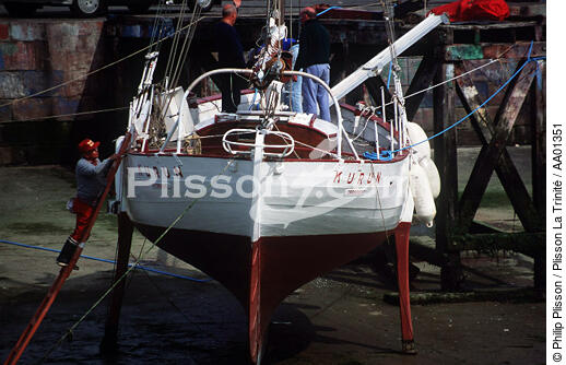 Carènage de kurun au port du Croisic. - © Philip Plisson / Plisson La Trinité / AA01351 - Nos reportages photos - Carénage
