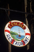 Enseigne de l'Escale à Saint-Malo. © Philip Plisson / Plisson La Trinité / AA01409 - Photo Galleries - Town [35]