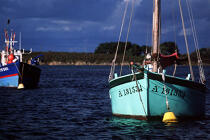 Bateaux de pêche en rivière d'Etel. © Guillaume Plisson / Plisson La Trinité / AA01554 - Nos reportages photos - Immatriculation