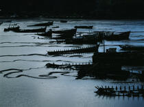 Epave dans la rivière du Blavet. © Philip Plisson / Plisson La Trinité / AA01983 - Photo Galleries - River [56]