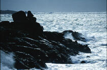 vague et rochers à la Torche. © Philip Plisson / Plisson La Trinité / AA02075 - Nos reportages photos - Paysage littoral