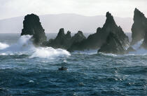 Pêche en Galice, proche du phare Cabo Ortegal. © Philip Plisson / Plisson La Trinité / AA02107 - Nos reportages photos - Gros temps