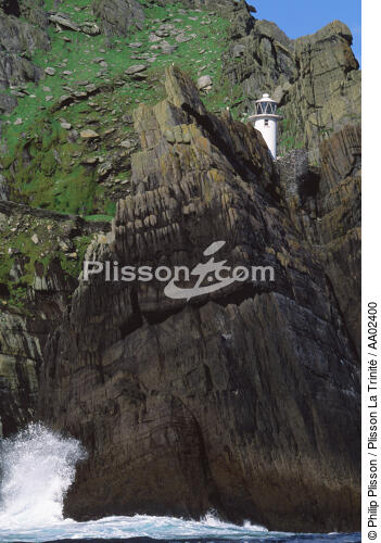 Phare de Skellig. - © Philip Plisson / Plisson La Trinité / AA02400 - Nos reportages photos - Phares Irlande