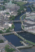 Vue aérienne de Galway. © Philip Plisson / Plisson La Trinité / AA02468 - Nos reportages photos - Irlande, l'île verte