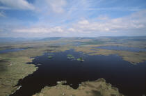 Vue aérienne du Connemara. © Philip Plisson / Plisson La Trinité / AA02481 - Nos reportages photos - Irlande, l'île verte