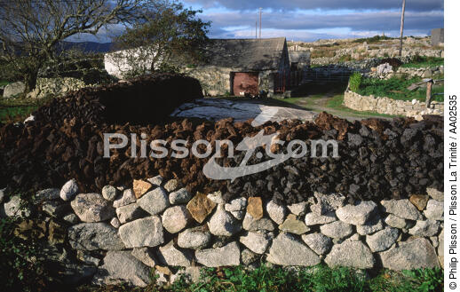 Lettermore Island. - © Philip Plisson / Plisson La Trinité / AA02535 - Photo Galleries - Low wall