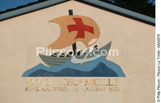 Ecole de pêche dans le nord de l'Irlande. - © Philip Plisson / Plisson La Trinité / AA02676 - Photo Galleries - Sign