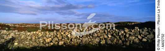 Muret en Irlande. - © Philip Plisson / Plisson La Trinité / AA02752 - Nos reportages photos - Panoramique horizontal