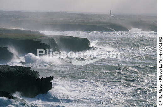 Tempête sur la côte sauvage de Belle-ile - © Philip Plisson / Plisson La Trinité / AA02992 - Nos reportages photos - Côte sauvage