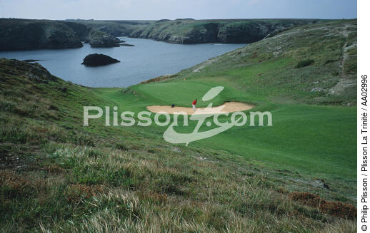 Le golf de la Pointe des Poulains - © Philip Plisson / Plisson La Trinité / AA02996 - Photo Galleries - Golf