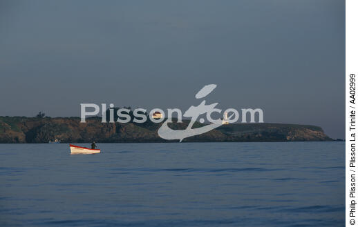 Petite pêche devant la pointe des Poulains - © Philip Plisson / Plisson La Trinité / AA02999 - Nos reportages photos - Pêche