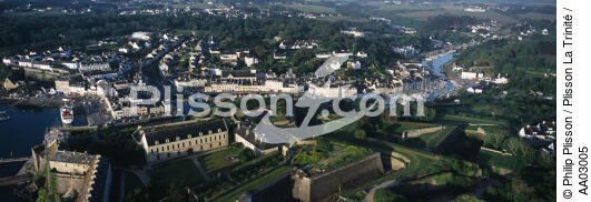 Vue aérienne de Palais (Belle-Ile) - © Philip Plisson / Plisson La Trinité / AA03005 - Nos reportages photos - Citadelle Vauban