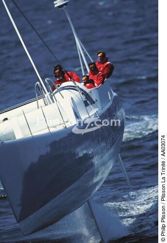Equipage à bord de Explorer - © Philip Plisson / Plisson La Trinité / AA03074 - Nos reportages photos - Course au large