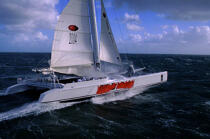 Code One en route pour The Race © Philip Plisson / Plisson La Trinité / AA03105 - Photo Galleries - Ocean racing catamaran