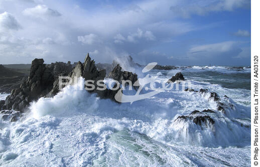Coup de vent sur Ouessant - © Philip Plisson / Plisson La Trinité / AA03120 - Nos reportages photos - Mer d'Iroise