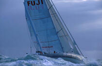 Fujicolor III pendant le Vendée Globe 92 © Philip Plisson / Plisson La Trinité / AA03238 - Photo Galleries - Sailing Race