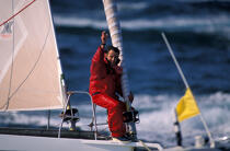 Alain Gautier, vainqueur du Vendée Globe 92 © Philip Plisson / Plisson La Trinité / AA03244 - Photo Galleries - Sailing Race