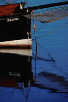 Détail d'un bateau de pêche. © Philip Plisson / Plisson La Trinité / AA04329 - Nos reportages photos - Bateau