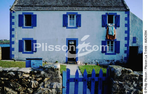 Maison à Ouessant. - © Philip Plisson / Plisson La Trinité / AA04394 - Photo Galleries - Low wall