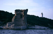 Le phare de Mortella. © Philip Plisson / Plisson La Trinité / AA04575 - Nos reportages photos - Site [Corse]