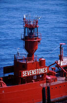 Bateau phare le Sevenstones. © Philip Plisson / Plisson La Trinité / AA04698 - Photo Galleries - Lightboat