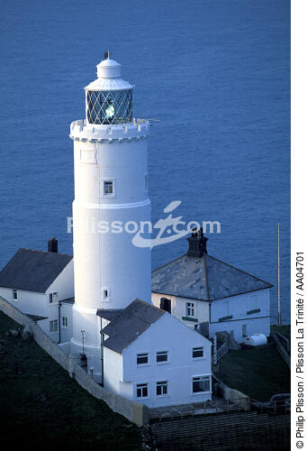 Le phare anglais le Start Point. - © Philip Plisson / Plisson La Trinité / AA04701 - Photo Galleries - Lighthouse [England]
