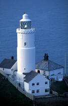 Le phare anglais le Start Point. © Philip Plisson / Plisson La Trinité / AA04701 - Nos reportages photos - Phares Grande-Bretagne