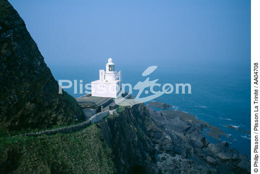 Dans le Devon, le phare Hartland Point. - © Philip Plisson / Plisson La Trinité / AA04708 - Photo Galleries - Lighthouse [England]