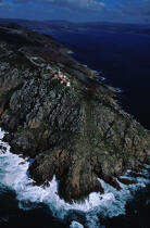 Vue aérienne du phare de Cabo Finisterre, Espagne. © Philip Plisson / Plisson La Trinité / AA04722 - Photo Galleries - Lighthouse [Galicia]