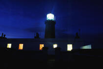 La nuit, le phare de Slyne Head, Irlande. © Philip Plisson / Plisson La Trinité / AA04758 - Photo Galleries - Ireland