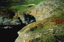 Golf à Belle ile © Philip Plisson / Plisson La Trinité / AA04949 - Photo Galleries - Cliff