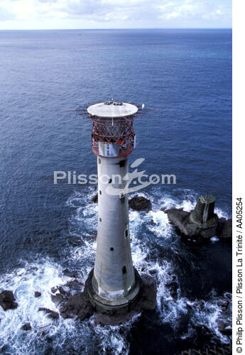 Le phare d'Eddystone sur les côtes anglaises. - © Philip Plisson / Plisson La Trinité / AA05254 - Photo Galleries - Lighthouse [England]