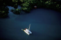 Mouillage à la Martinique. © Philip Plisson / Plisson La Trinité / AA05301 - Photo Galleries - Cruising catamaran