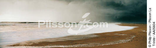 La plage d'Erdeven. - © Philip Plisson / Plisson La Trinité / AA05604 - Nos reportages photos - Erdeven